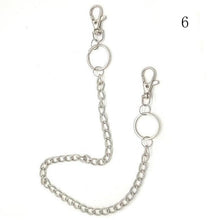 Load image into Gallery viewer, 1-3 Layer Rock Punk Hook Trouser Pants Waist Link Belt Metal Wallet Silver Chain Hip Hop Chain Belts for Women Pants Accessories