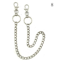 Load image into Gallery viewer, 1-3 Layer Rock Punk Hook Trouser Pants Waist Link Belt Metal Wallet Silver Chain Hip Hop Chain Belts for Women Pants Accessories