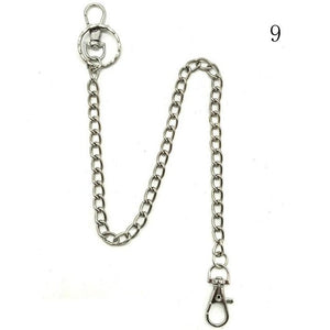 1-3 Layer Rock Punk Hook Trouser Pants Waist Link Belt Metal Wallet Silver  Chain Hip Hop Chain Belts for Women Pants Accessories