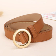 Load image into Gallery viewer, NO.ONEPAUL Circle Pin Buckles Belt female deduction side gold buckle jeans wild belts for women fashion students simple New