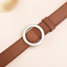 Load image into Gallery viewer, NO.ONEPAUL Circle Pin Buckles Belt female deduction side gold buckle jeans wild belts for women fashion students simple New