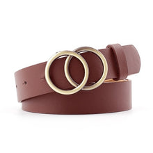 Load image into Gallery viewer, 2019 luxury fashion  korean Round buckle belt women casual belt ladies jeans with fashion dress belt belts for women  pants