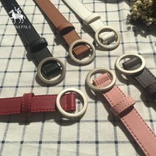 Load image into Gallery viewer, NO.ONEPAUL Circle Pin Buckles Belt female deduction side gold buckle jeans wild belts for women fashion students simple New