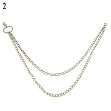 Load image into Gallery viewer, 1-3 Layer Rock Punk Hook Trouser Pants Waist Link Belt Metal Wallet Silver Chain Hip Hop Chain Belts for Women Pants Accessories