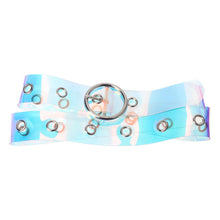 Load image into Gallery viewer, New Laser Women Belt Holographic Clear Waist Belt Metal Pin Buckle  Transparent Waist Belts for Women Belt Waistband 100cm